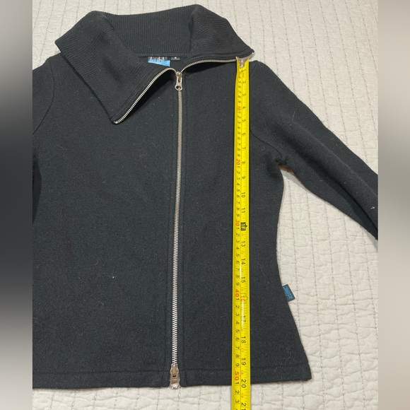 Black Kuhl Wool Zip Up Prague Sweater Size S - Picture 7 of 10